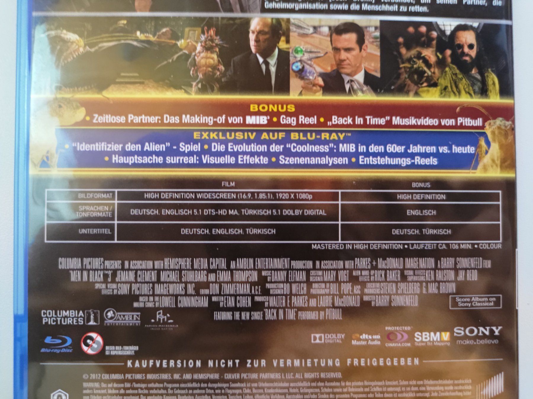 Tutti i DVDs: MIB 3 Men In Black 3 – Usato da Liestal venduto da Kratzilla 3