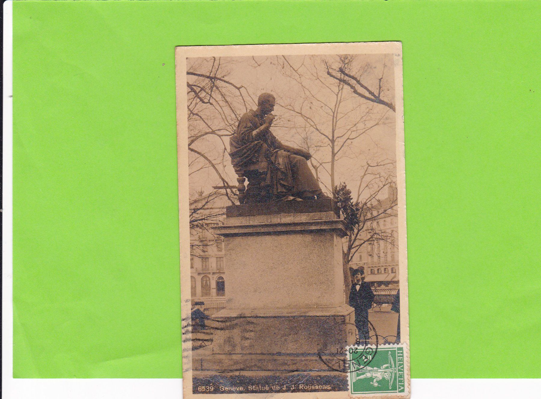 Cartes postales: Genève-Statue – D'occasion à St. Peterzell par neckertal