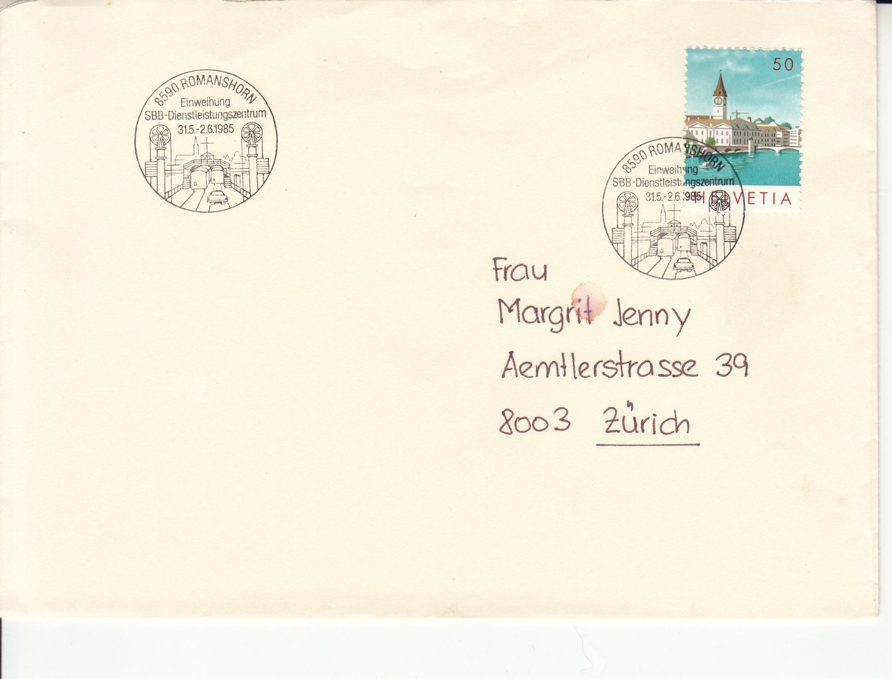 Alle Briefmarken: Sonderstempel S. 1216 Romanshorn – Gebraucht aus Bürglen TG von StampGraf