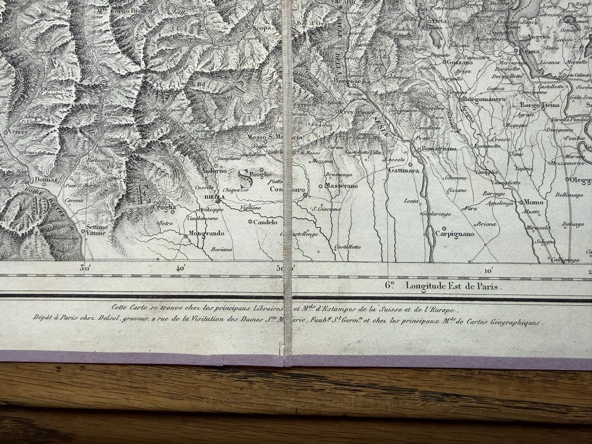 Cartine & Atlanti: Carte ancienne Suisse 19e - Entoilée – Usato da Fribourg venduto da Ardoffel 5