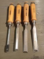4 Stechbeitel / Stemmeisen Set, Stahl