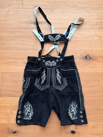 Trachten-Lederhose mit Stickerei