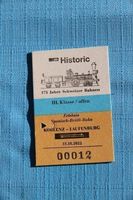 SBB Historic, Historisches Bahnbillet, Spanisch-Brötli-Bahn