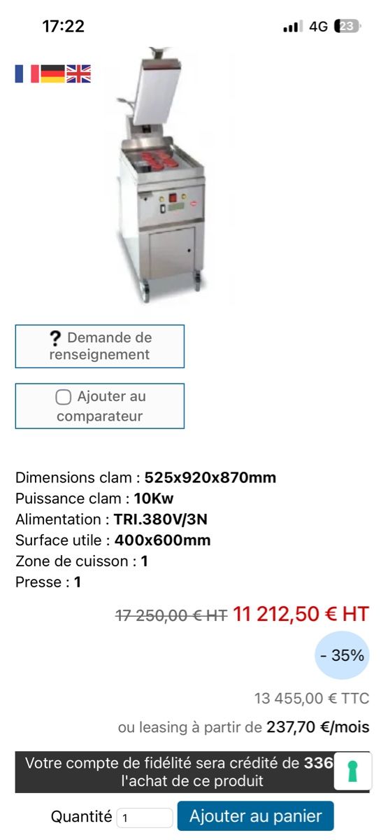 Grils: MIRROR Clam-grill  – D'occasion à Thônex par yac_h7nr 3