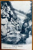 Biel - Gorges du Taubenloch - Pont avec le Train. Ancienne
