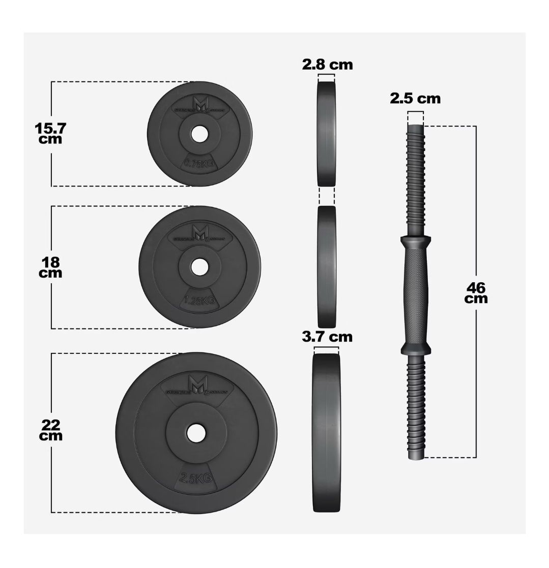 Hanteln & Gewichte: Adjustable Dumbbell Set with Weights Plastic 20kg New – Neu (gemäss Beschreibung) aus Pfäffikon ZH von tegiez 3