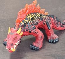 Schleich Spielzeugfigur Drache rot mit Flammen guter Zustand
