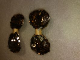 haarschmuck,,2 blumen,, regenbogen farbe,,,glanzig