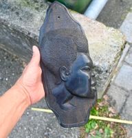 VINTAGE Männerkopf -Profil EBENHOLZ geschnitzt afrik. RECHTS