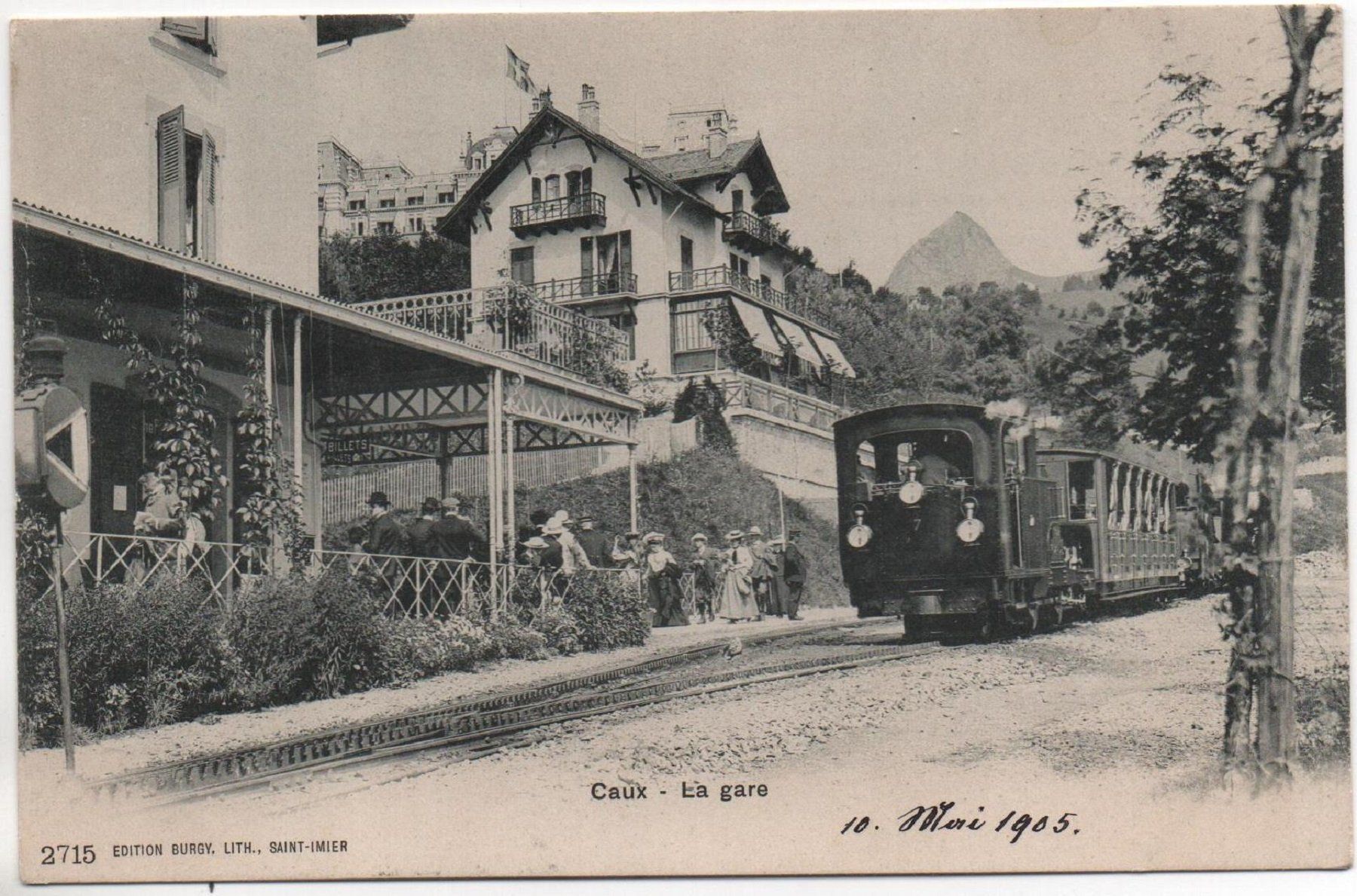 Cartes postales: CAUX La gare Bahn train à vapeur – Neuf (Voir description) à Jona par philajona