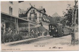 CAUX La gare Bahn train à vapeur