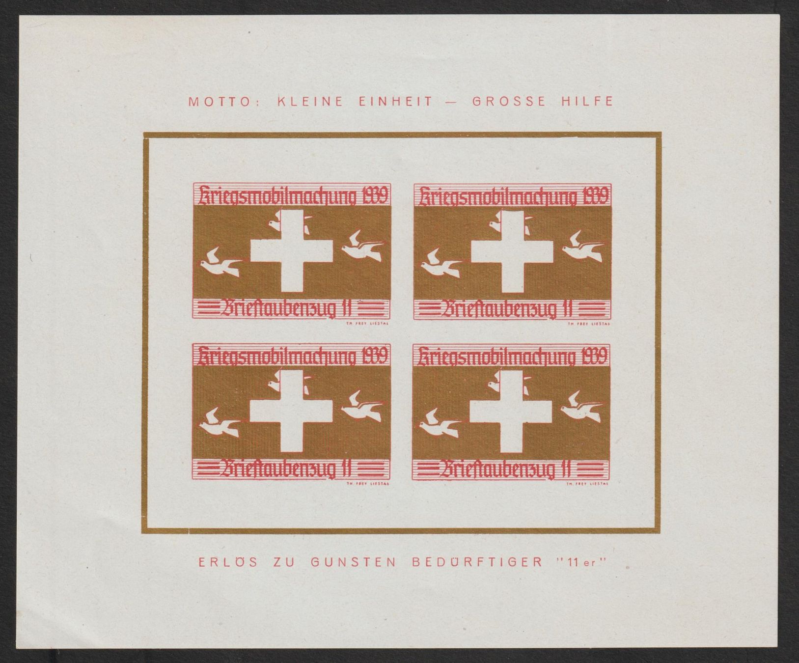 Alle Briefmarken: Brieftaubendienst Nr. 17/6 ** – Gebraucht aus Siebnen von Fstaehli