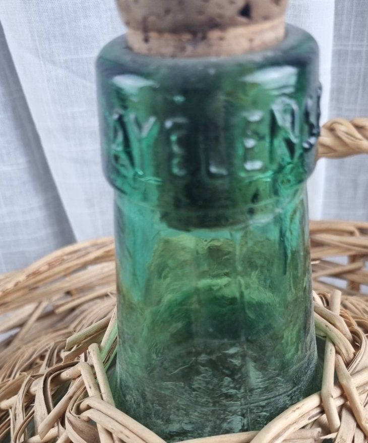 Bottiglie: Schöne alte dekorative Korbflasche – Usato da Flums venduto da Flumsantik 2