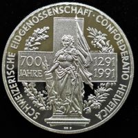 1 Unze Silber 999/1000 700 Jahre Eidgenossenschaft