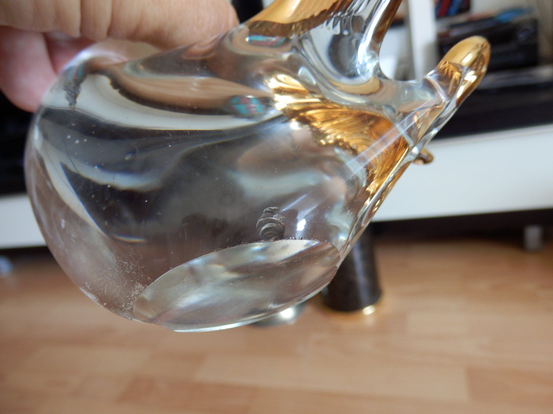 Statuette: Retro Designer Glasschwan mit Vergoldung... – Usato da Emmenbrücke venduto da Schubi1 2