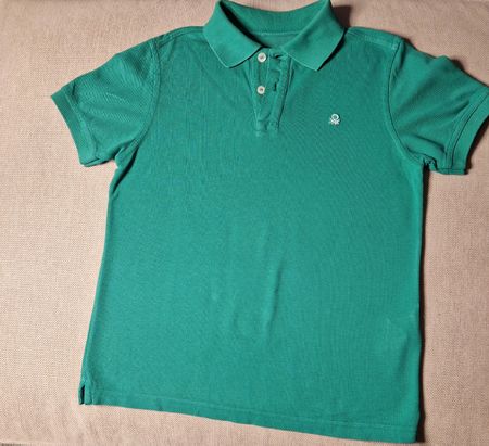 Benetton Polohemd Gr. 140, Sommerlich Grün