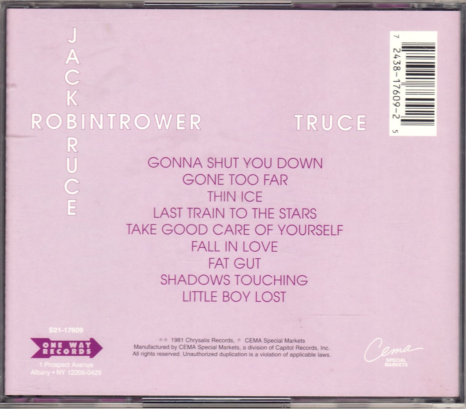 CD: Jack Bruce / Robin Trower – Truce – Nuovo (secondo la descrizione) da Boussens venduto da catfood01 1