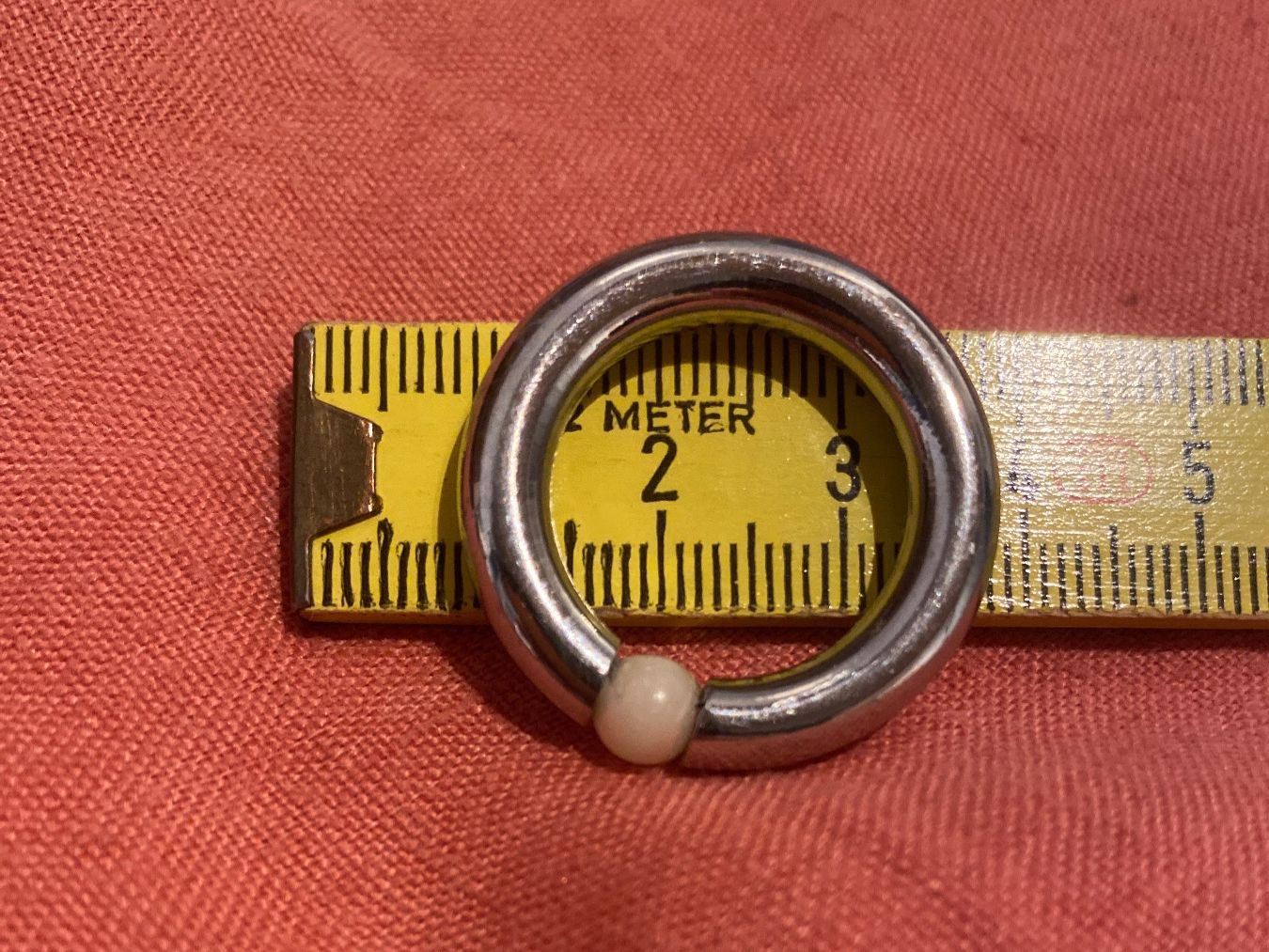 Ringe: RING/FINGERING silberig/weisse Perle / ca.19mm Durchmesser – Gebraucht aus Frauenfeld von Boldi46 4