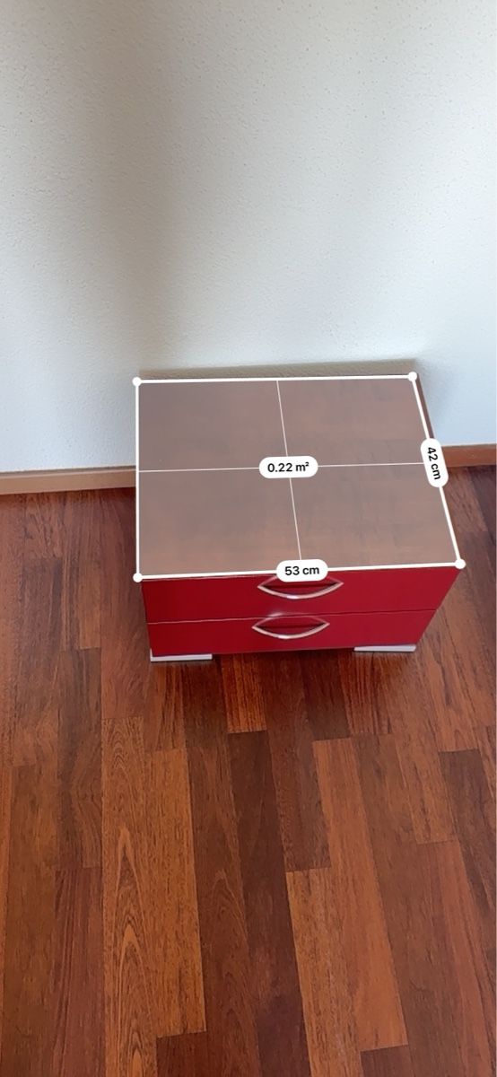 Comodini: Nachttisch / Kommode rot-braun mit 2 Schubladen – Usato da Altendorf venduto da lad_fm5y 4