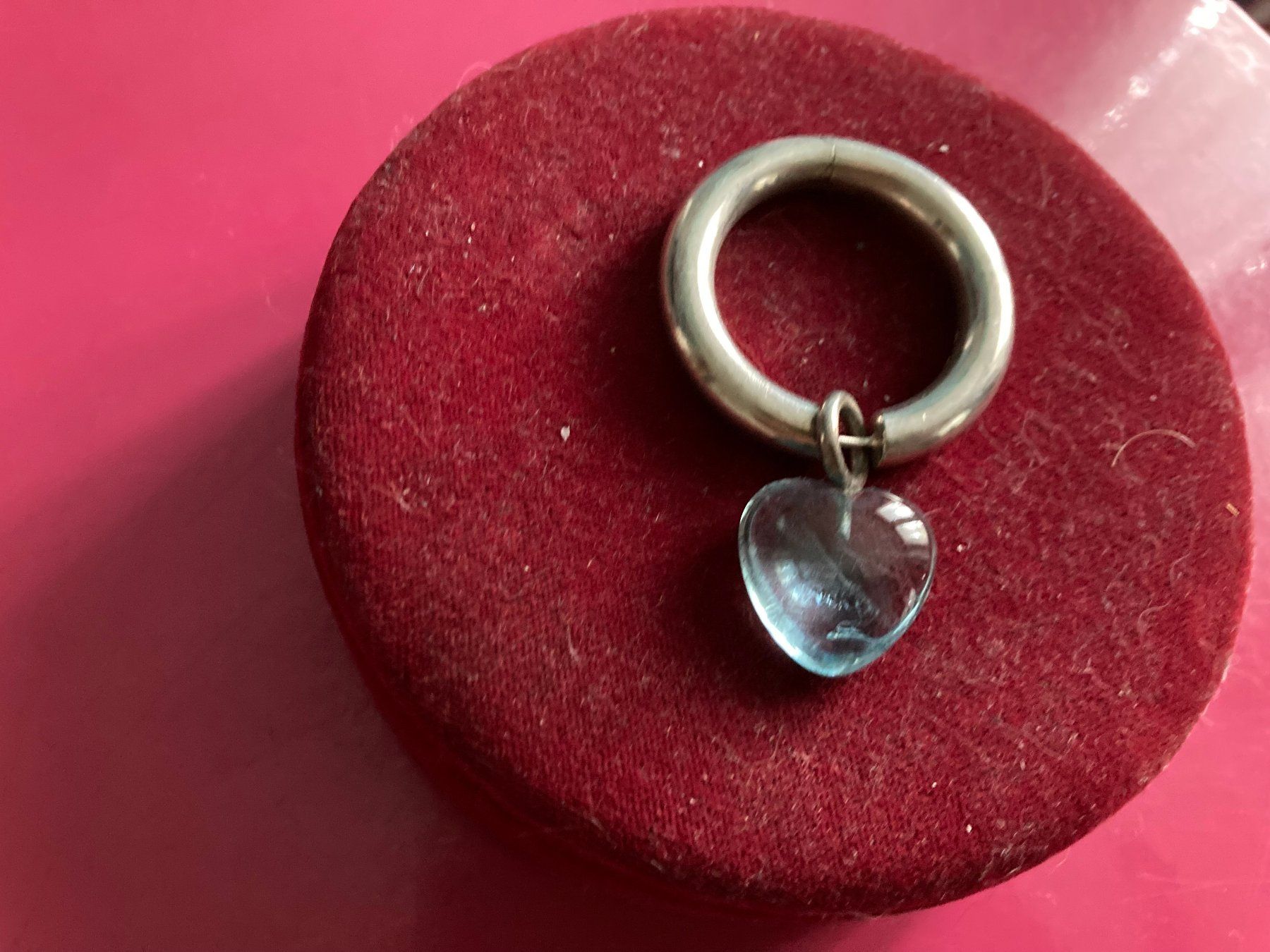 Orecchini pendenti & Orecchini a lobo: Ohrring Creole mit Aquamarin-Anhänger – Usato da Schaffhausen venduto da amwr 9