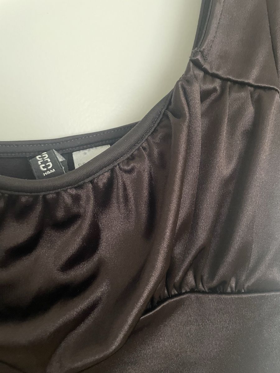 H&M Vestiti: Brown Satin Mini Dress. Size 36. – Usato da Zürich venduto da cha_l8t5 1