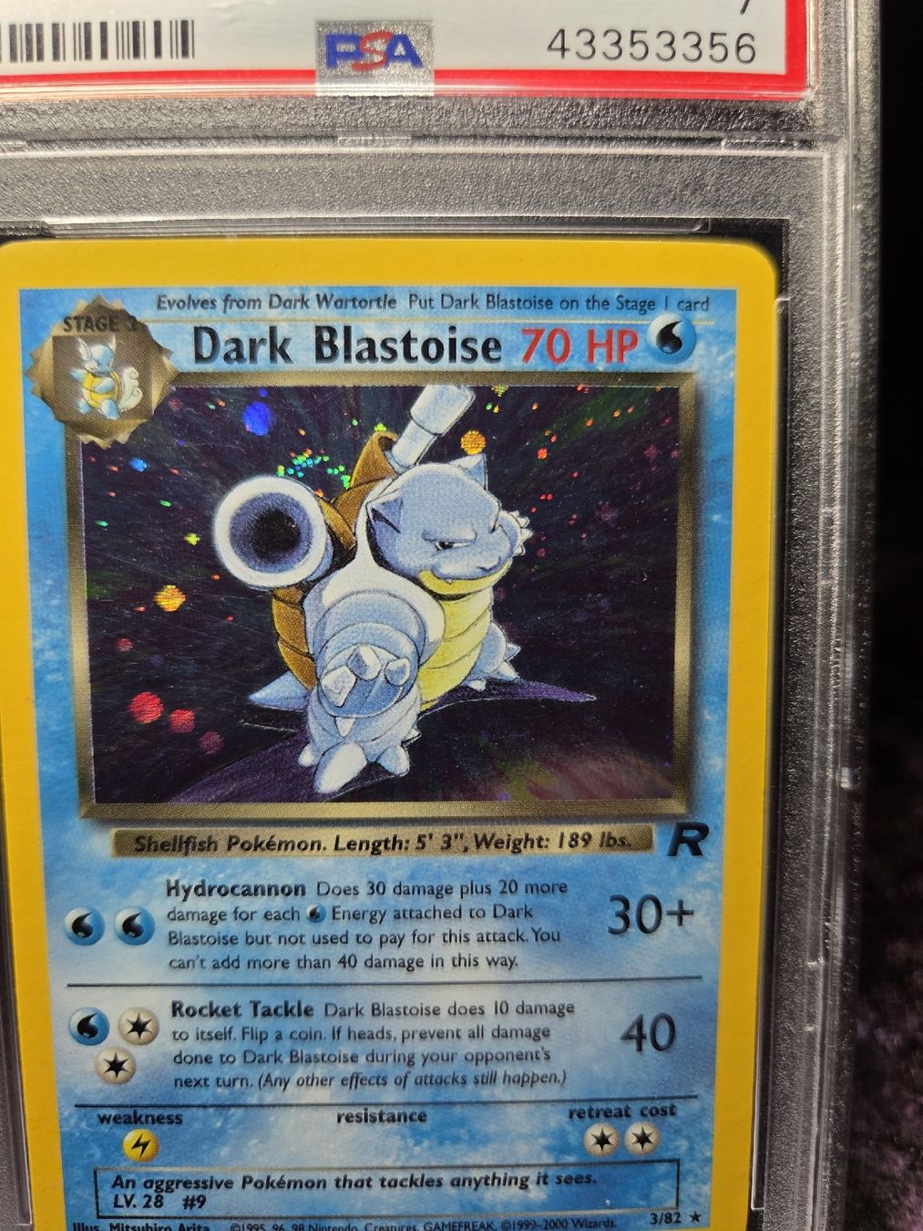 Pokémon Carte collezionabili: 2000 POKEMON ROCKET 3 DARK BLASTOISE-HOLO PSA 7 – Usato da Lauerz venduto da gp9_zt9k 2