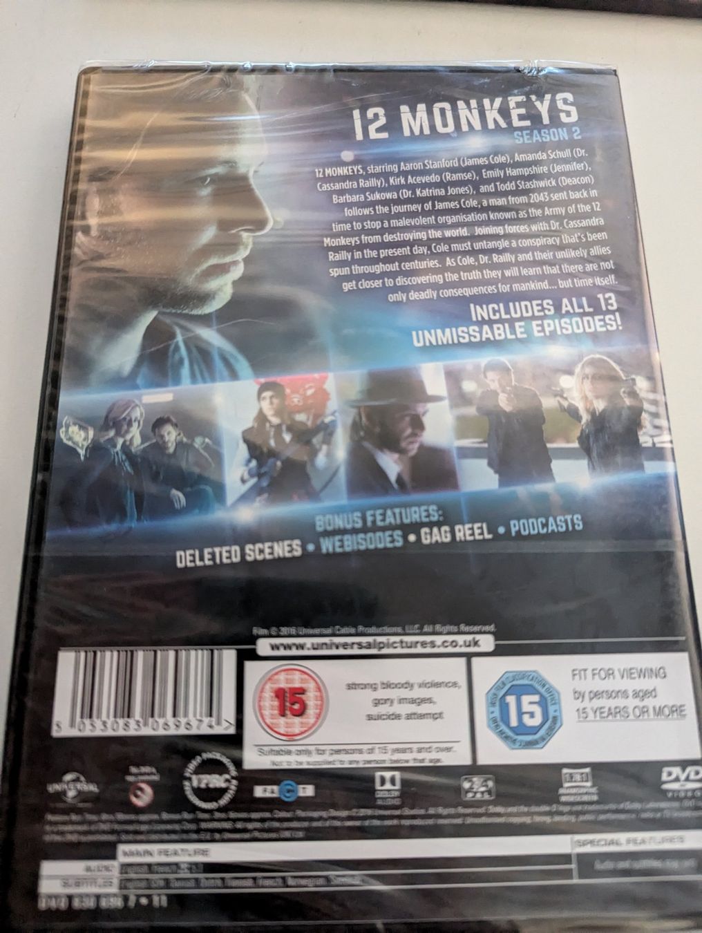 Tutti i DVDs: 12 Monkeys Season 2 DVD Neu OVP – Nuovo e nell'imballaggio originale da Hünenberg See venduto da SpecialEditionGaming 1