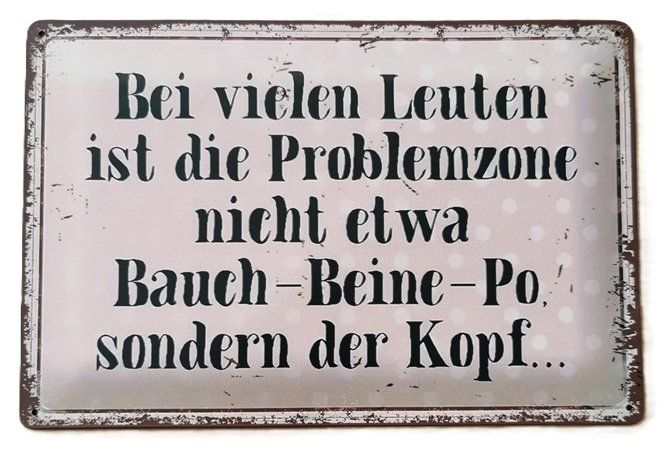 Insegne: PROBLEMZONE  -  Blechschild   (neu, OVP) – Nuovo e nell'imballaggio originale da Wilen b. Wollerau venduto da morethanmusic