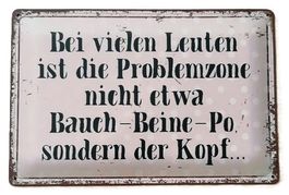 PROBLEMZONE  -  Blechschild   (neu, OVP)