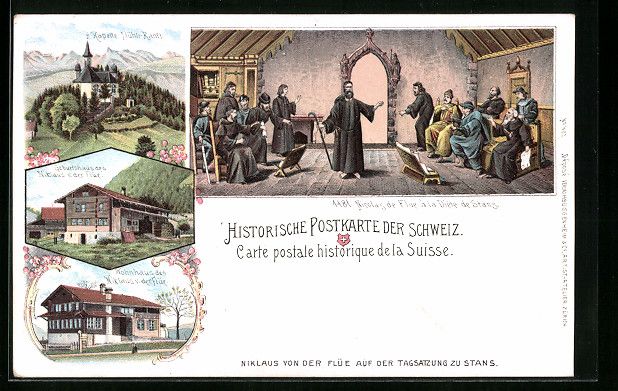 Cartoline postali: Litho Flühli-Ranft, Niklaus de Flue - H – Usato da Berlin venduto da bartko-reher