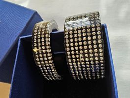 2 signierte Original Svarowski Strass Armreifen Gr. M, NEU