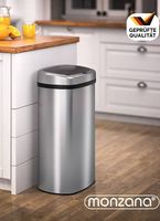 Poubelle en acier inoxydable à capteur de 58 L