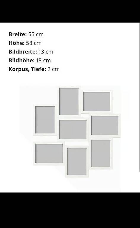 Cornici: VÄXBO, Collage-Bilderrahmen, weiss, 13x18cm – Usato da Buochs venduto da and_25zf 4