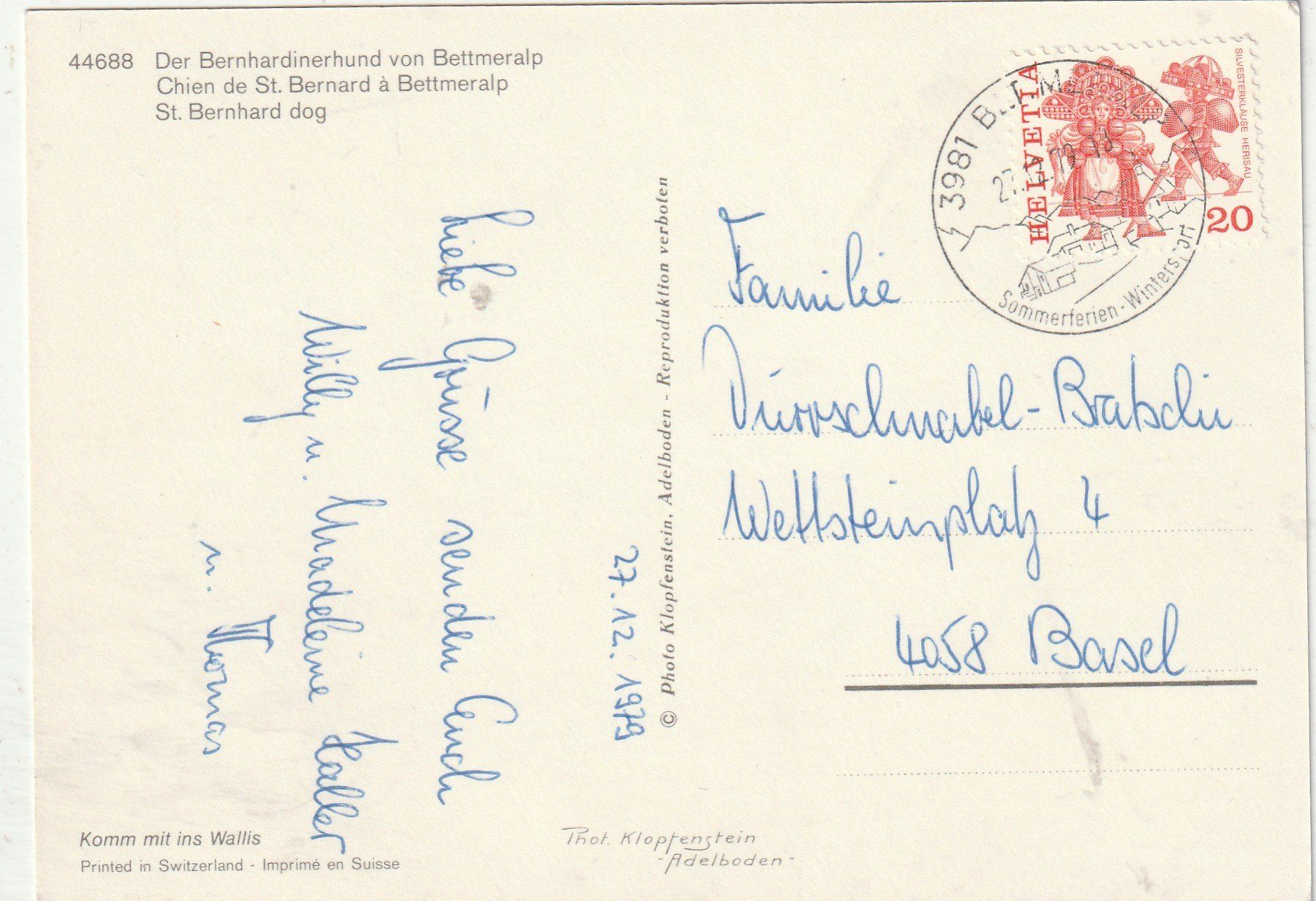 Cartoline postali: Kinder Schlittenfahrt – Usato da Lumbrein venduto da made02 1
