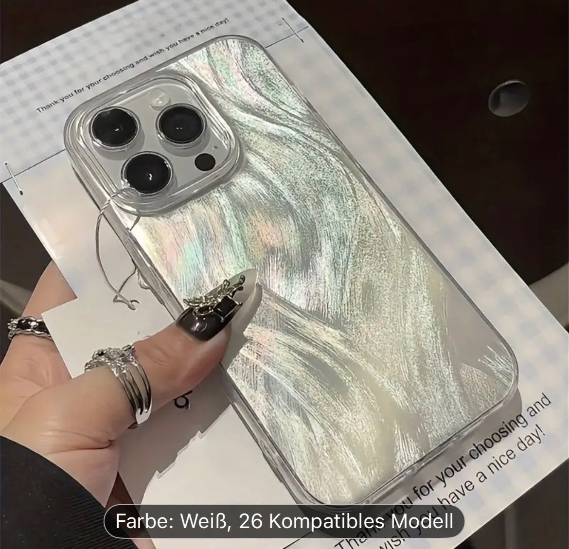 Apple Covers & Schutzfolien: NEU Weisses iPhone 13 Case, Glitzer – Neu und originalverpackt aus Kriessern von loolah 2