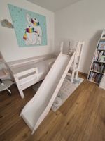 FLEXA Erweiterung Halbhohes Bett mit Rutschbahn und Podest