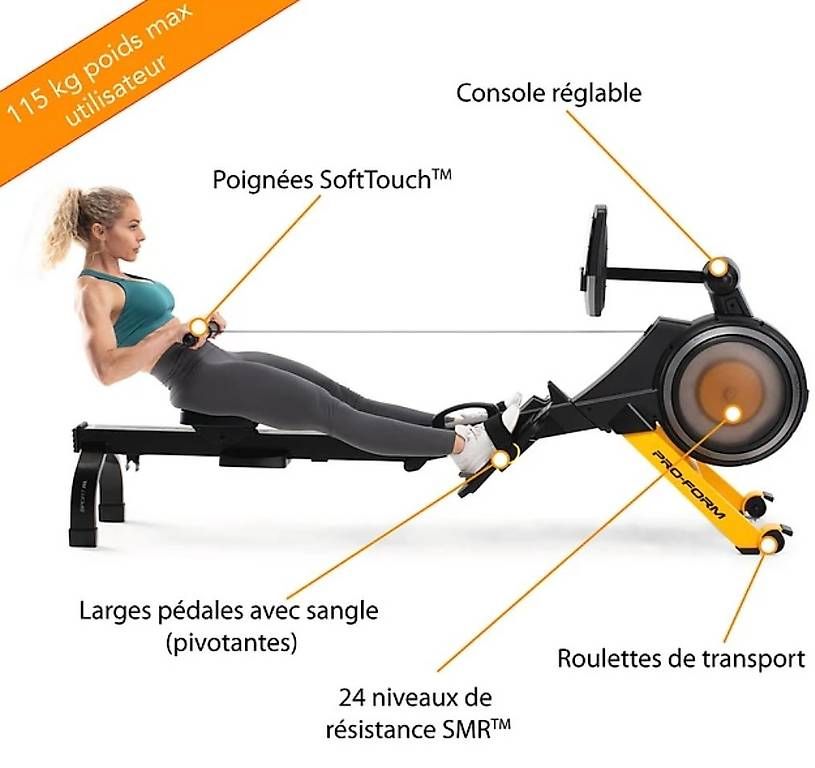 Vélos d'appartement: PRO-FORM Rameur Sport RL neuf – D'occasion à Yverdon-les-Bains par DenRock 3