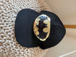 Coole DC Batman Cap, Grösse 104, Schwarz mit Pailletten🦇