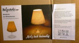 Windlicht aus Birkenfurnier, nigelnagelneu!