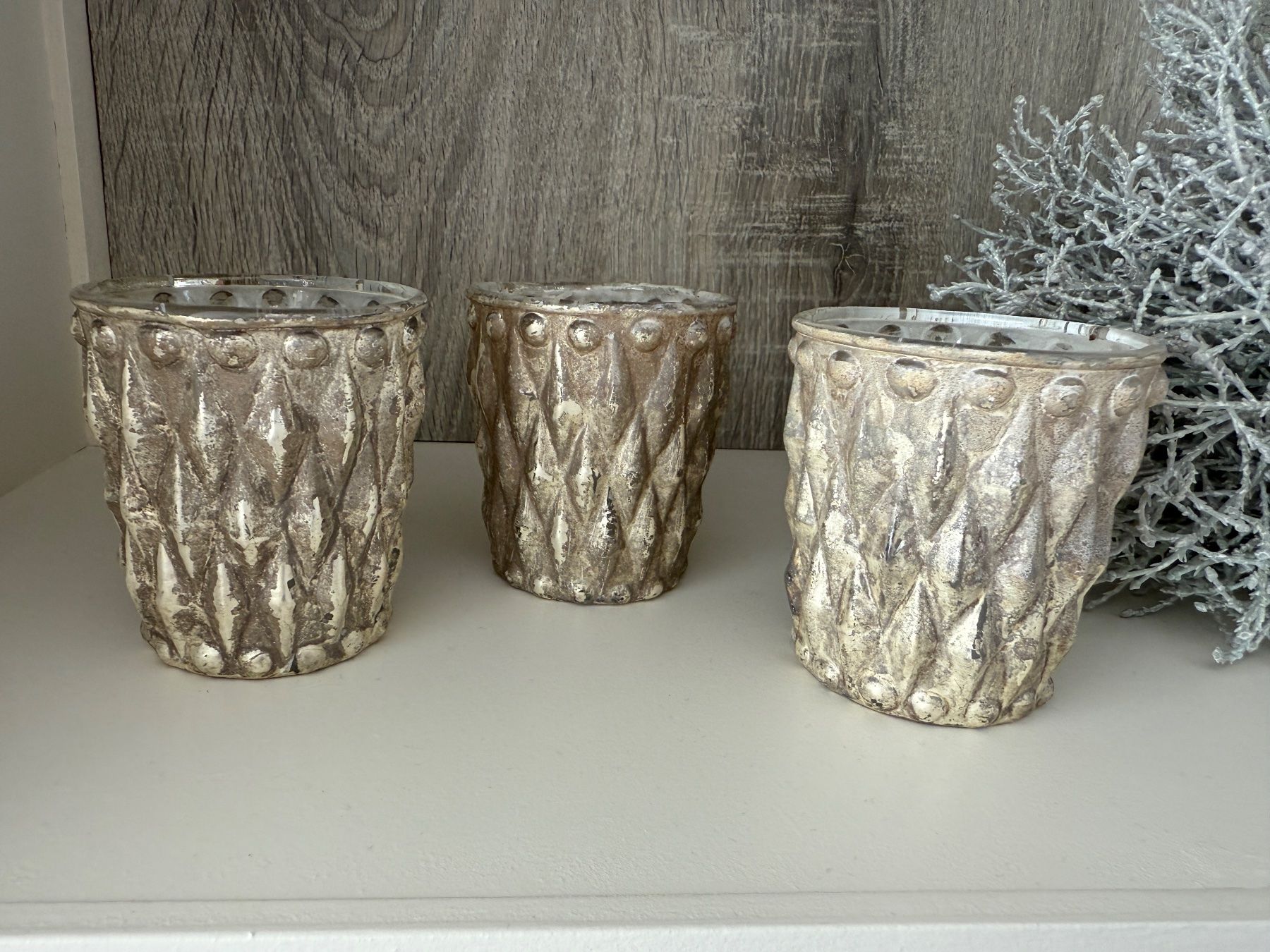 Portacandele: 3x Windlicht im Shabby Look, Neu – Usato da Wolfwil venduto da Inseider12