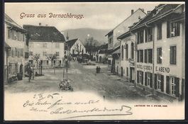Dornachbrugg, Strassenpartie mit Hotel z