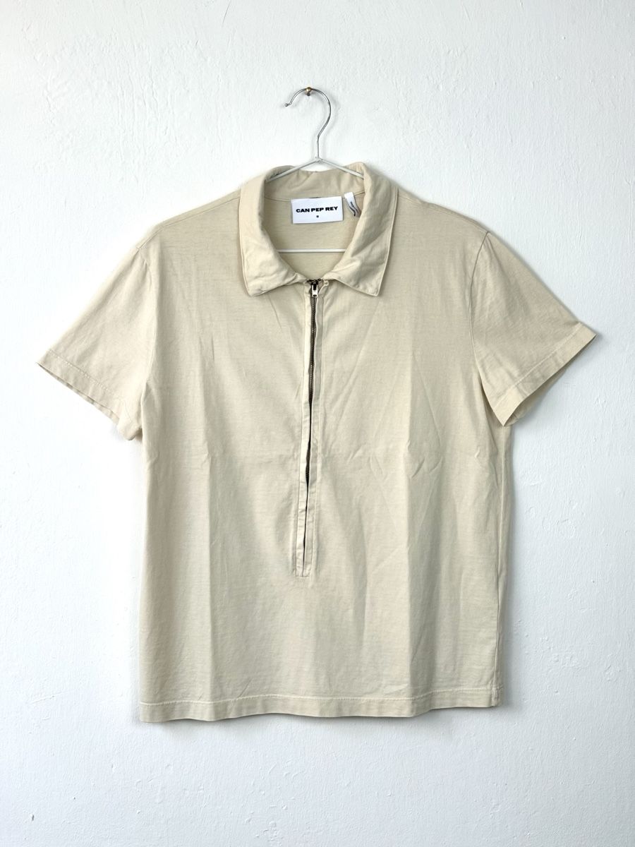 Blusen: CAN PEP REY Shirt, Gr. S, Beige – Gebraucht aus Basel von A-Z-B