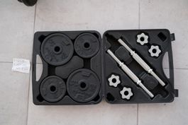 Hantelset 20 kg mit Koffer, ideal für Krafttraining zuhause