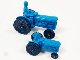 Tomte Traktor 2x Laardal Gummi Blau Vintage