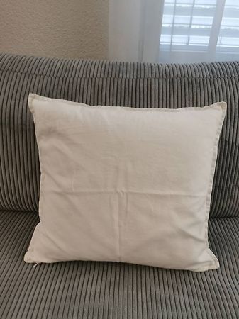 Zierkissen mit abnehmbaren Bezug, weiss, 50 x 50 cm