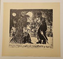 Leopold Haefliger Litografie sigikert 1969 Fasnacht 66x62cm