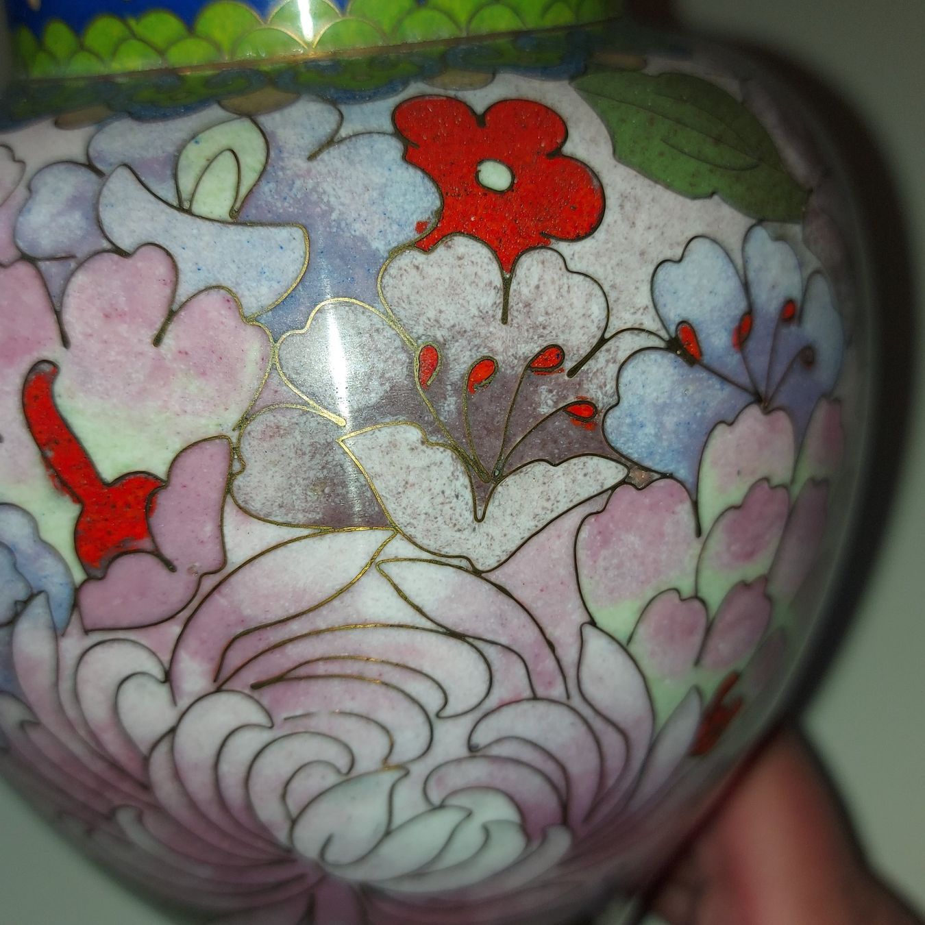 Vasen & Gefässe: Schöne Cloisonné Vase, Email, China, Blumenmuster – Gebraucht aus Schlieren von Svenja7 3