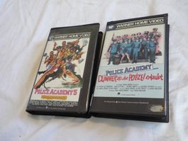 2x VHS Videokassetten - Police Academy 1 + 5