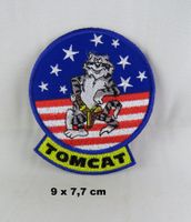 TOMCAT  - Aufnäher - Aufbügler - Stickerei - 9x7,7cm