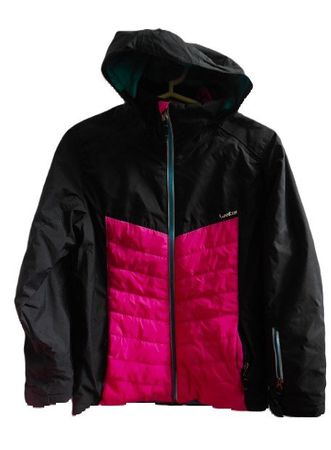 Gr. 146 152 Skijacke Snowboardjacke schwarz mit lila-pink